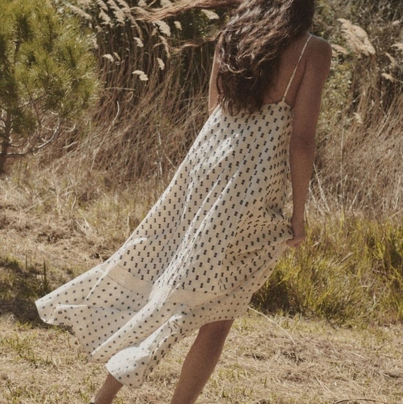 Zara New Ivory & Black Embroidred Eyelet Textured Patchwork Midi Dress SZ XXL - Picture 15 of 15